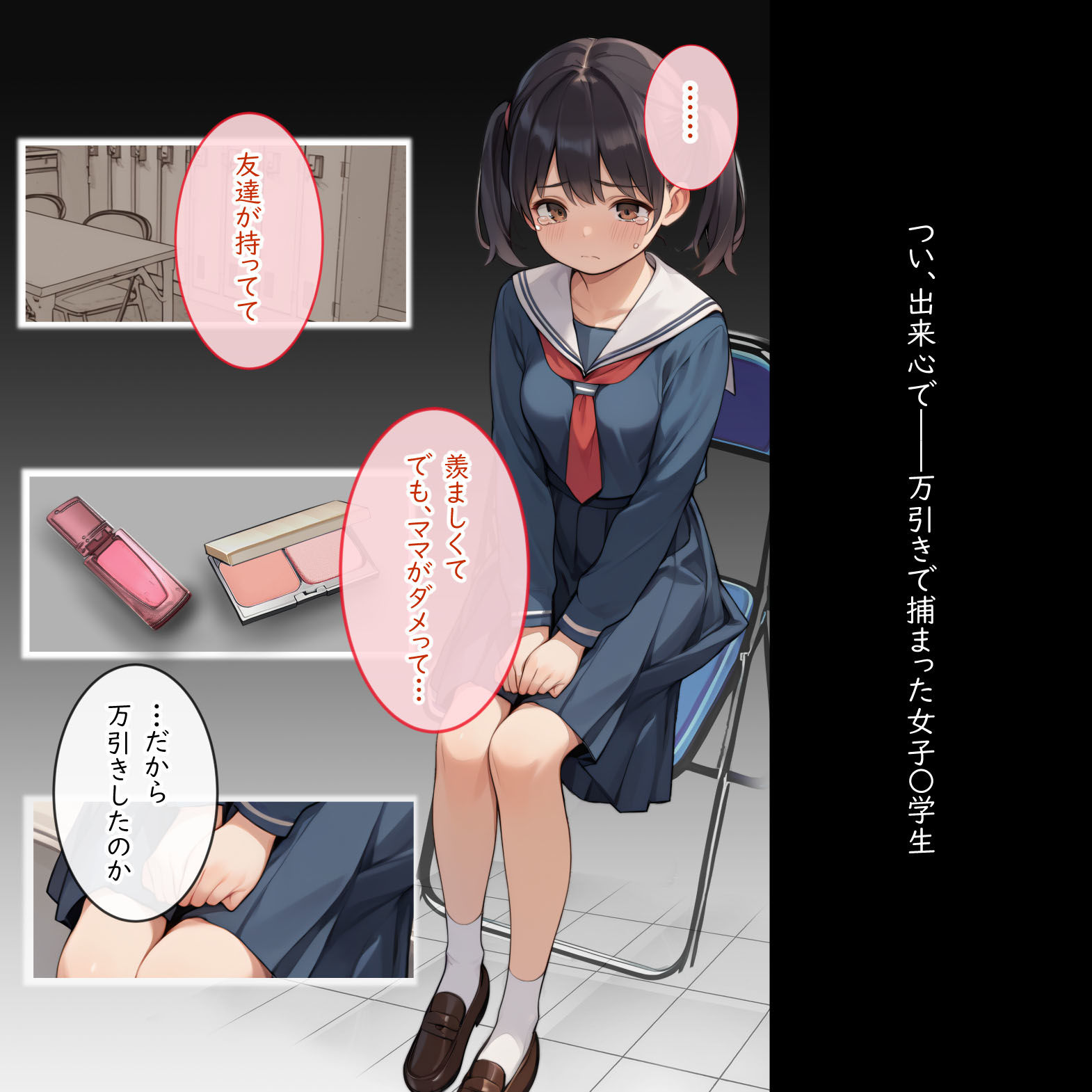 サンプル画像2:万引きした女子〇生を言いなりにする漫画(黄金船) [d_465355]