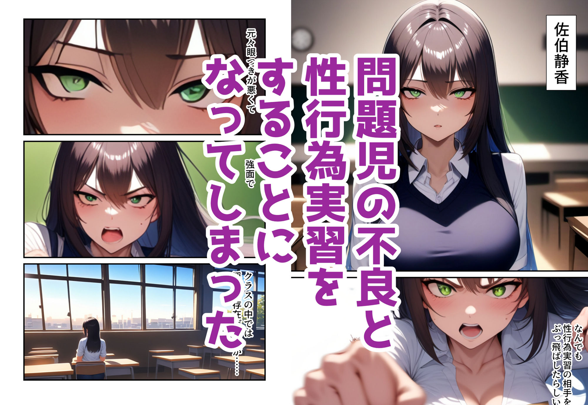 サンプル画像3:まんこも目つきもキツい不良？と性行為実習！(ドチャシコテクノロジー) [d_465540]