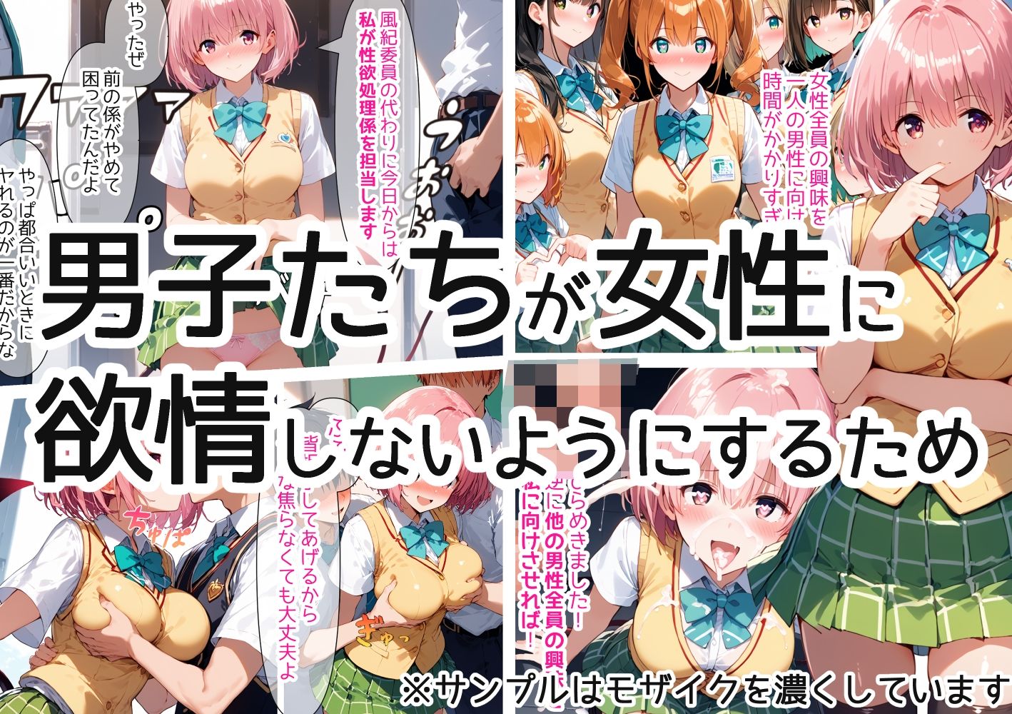 サンプル画像1:風紀委員が性欲処理します2(事務びーむ) [d_465616]