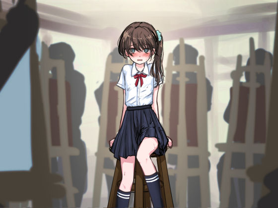 サンプル画像3:『モデル指名 〜美術の授業にて〜』〈ラフ絵付き小説シリーズ vol.01〉(Silveredsteel) [d_466445]