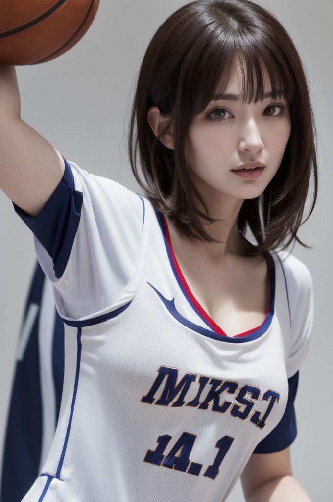 サンプル画像3:美人アスリートの美ボディ【バスケ選手編】_AIコスプレ写真集_vol.1(夢幻イメージ) [d_466449]