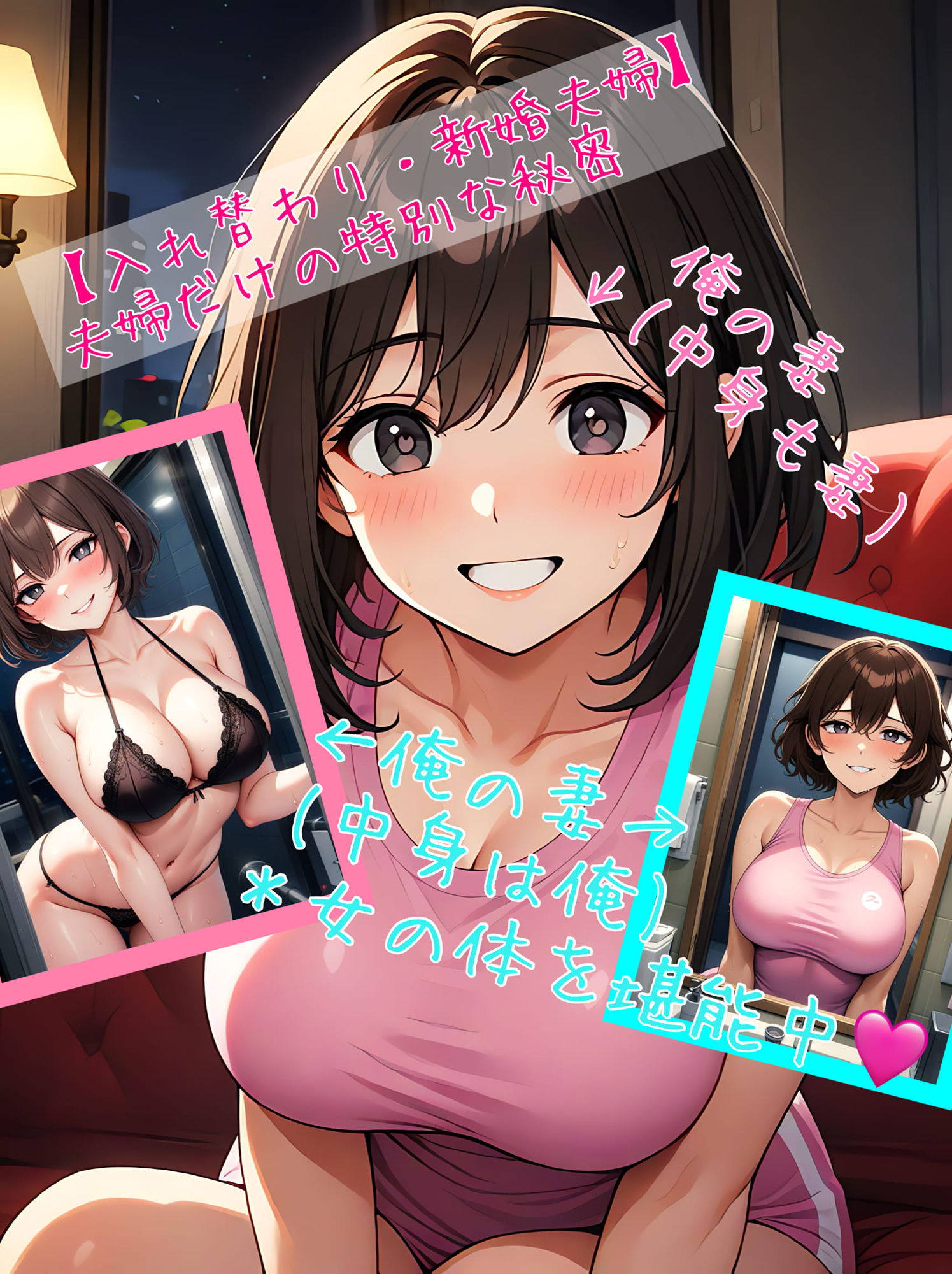 サンプル画像1:【入れ替わり・新婚夫婦】 夫婦だけの特別な秘密(アシスト書店) [d_466698]