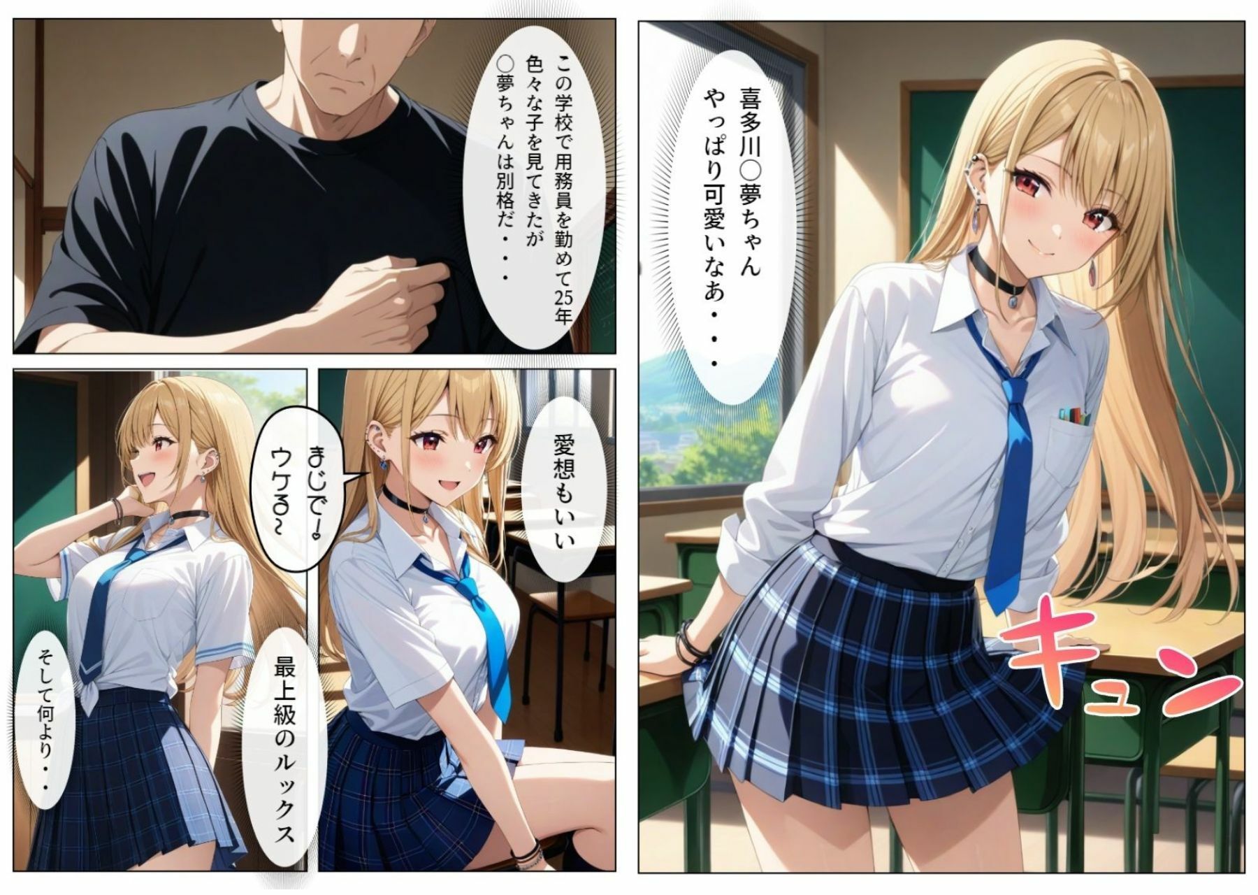 サンプル画像1:用務員のおじさんがあの喜多川〇夢に即挿入！制服着衣〇ックス(憧れ委員会) [d_467915]