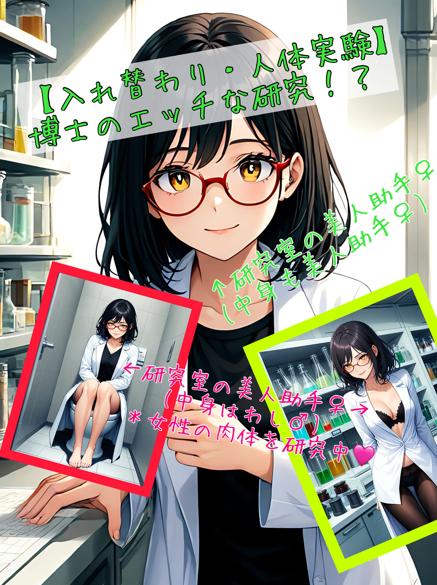 サンプル画像1:【入れ替わり・人体実験】博士のエッチな研究！？(アシスト書店) [d_468328]