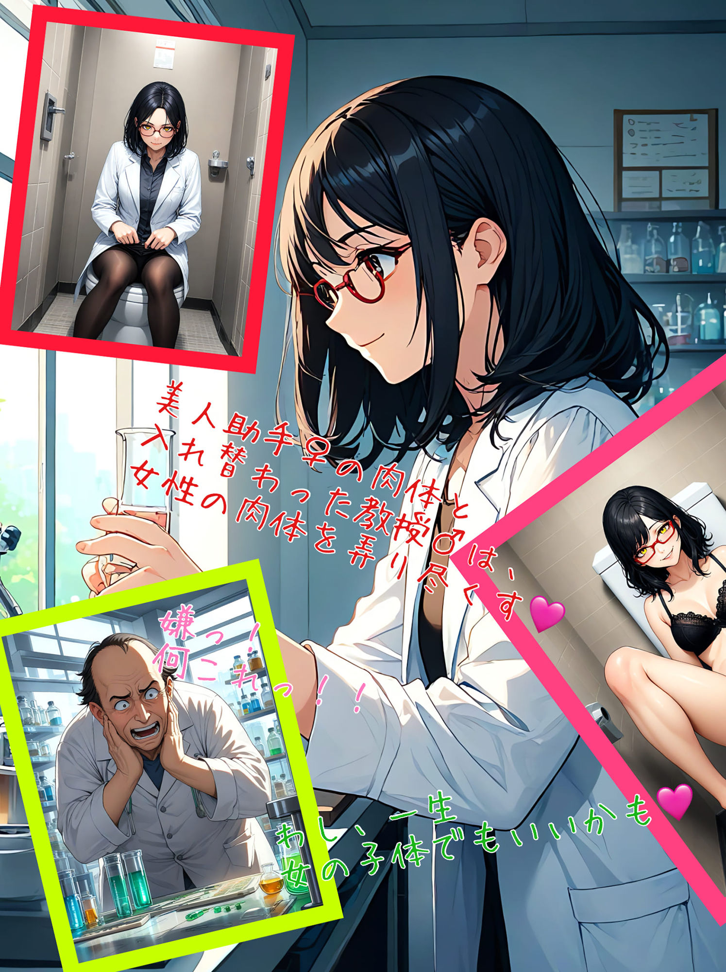 サンプル画像2:【入れ替わり・人体実験】博士のエッチな研究！？(アシスト書店) [d_468328]