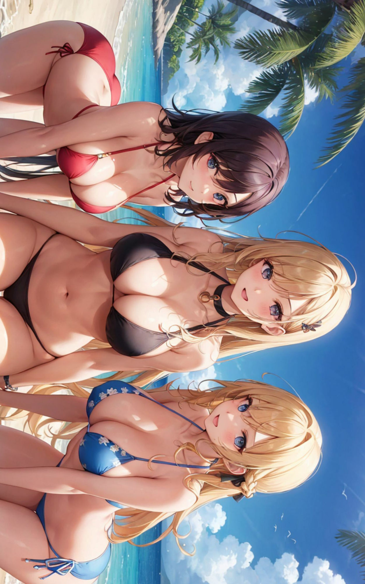 サンプル画像1:ビーチハーレム(1der満) [d_469125]