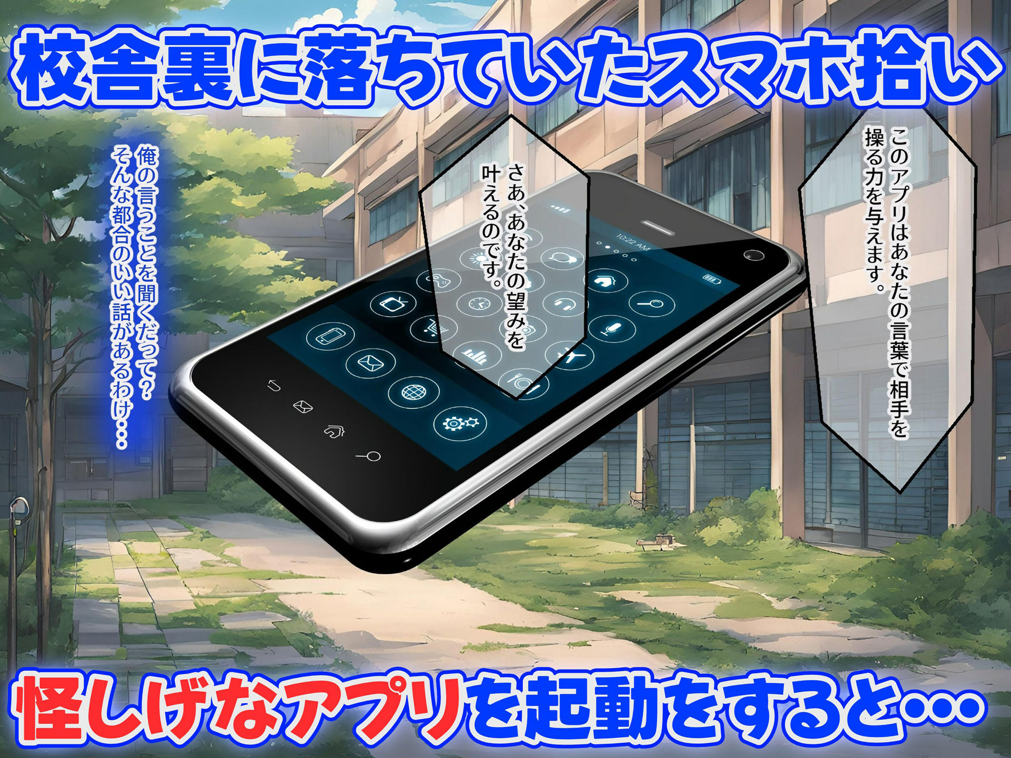 サンプル画像1:催●アプリを手に入れた僕は最強！？クラスの女子たちをハメ放題！！(優品工房) [d_469839]