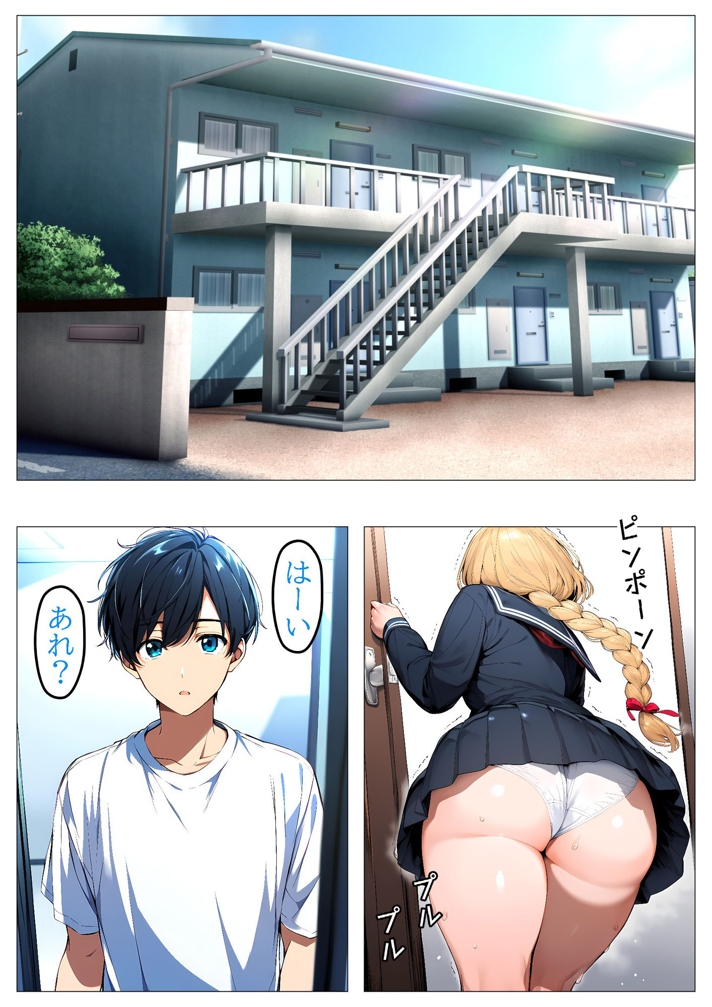 サンプル画像1:あなたの部屋のおトイレ貸してください！〜ただし間に合わないものとする〜(しるしみつぎ) [d_471070]