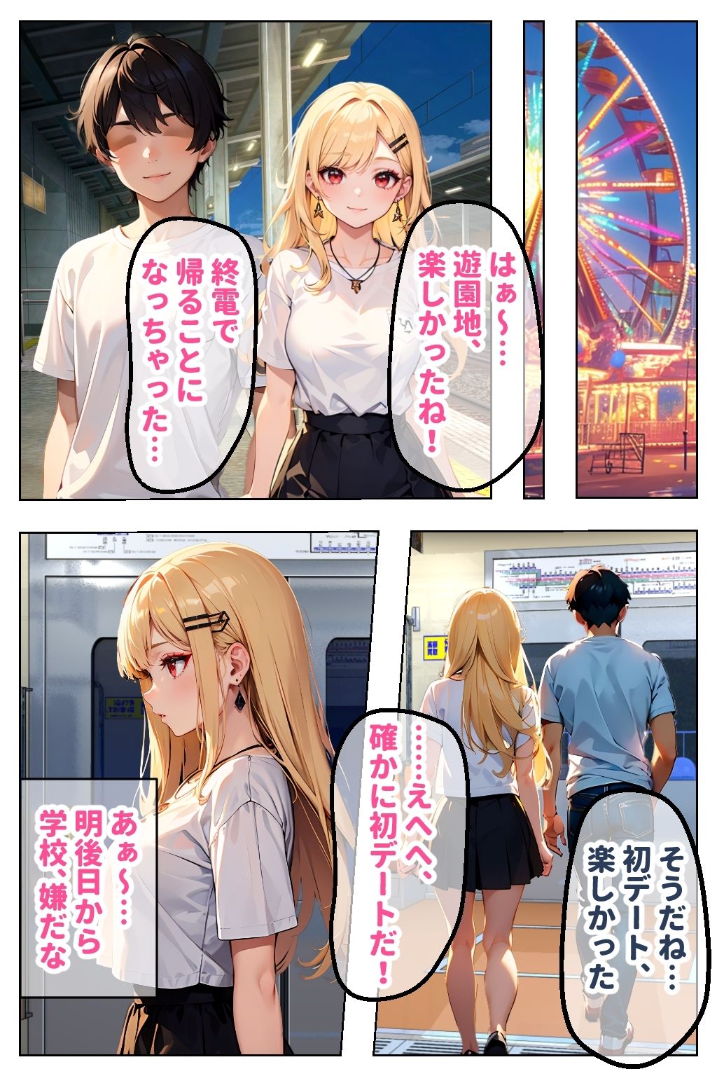 サンプル画像1:見た目ギャル、中身清楚が堕ちるまで 3電車H編(官能マンガ2D（地味娘、ギャル）) [d_471131]