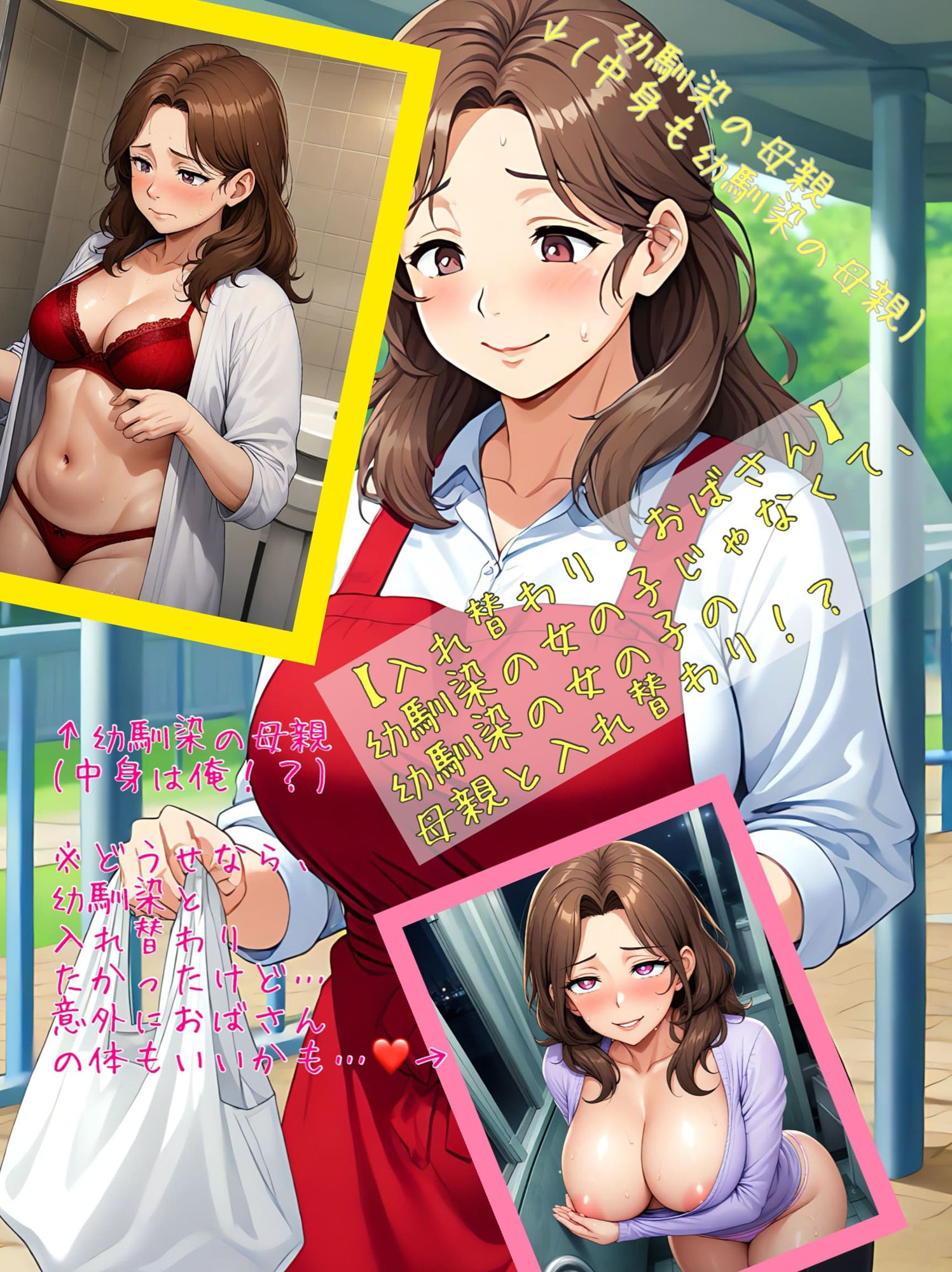 サンプル画像1:【入れ替わり・おばさん】幼馴染の女の子じゃなくて、幼馴染の女の子の母親と入れ替わり！？(アシスト書店) [d_471825]