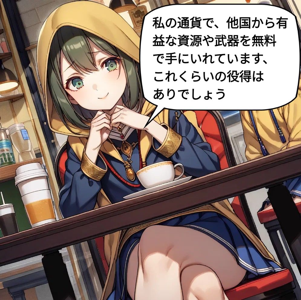 サンプル画像4:サイマル紙幣（浮遊●物魔法紙幣）(童子繭) [d_472933]