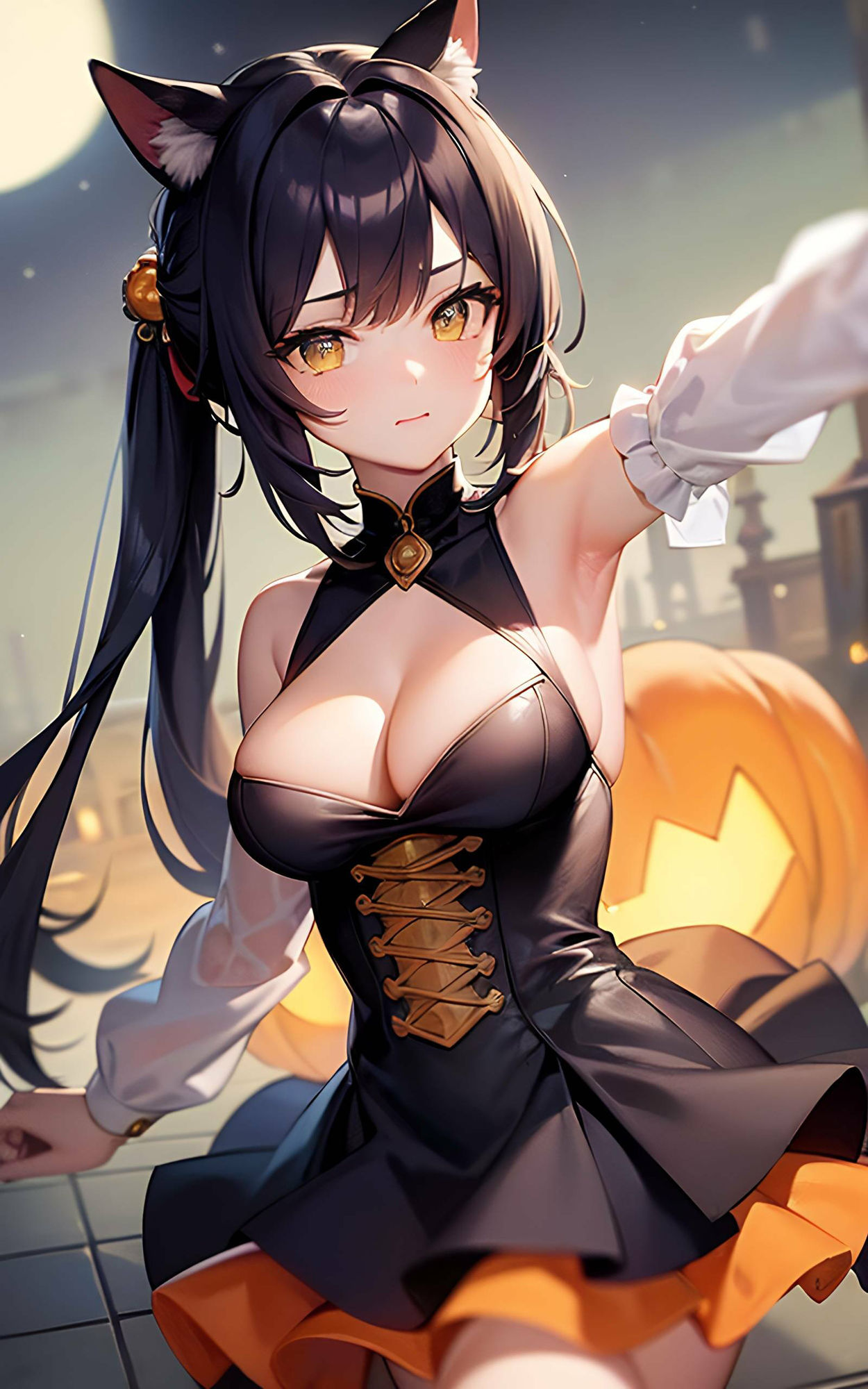 サンプル画像3:ハロウィンの魔法:猫耳娘たちの魅惑イラスト集3(STUDIOちまき) [d_473014]