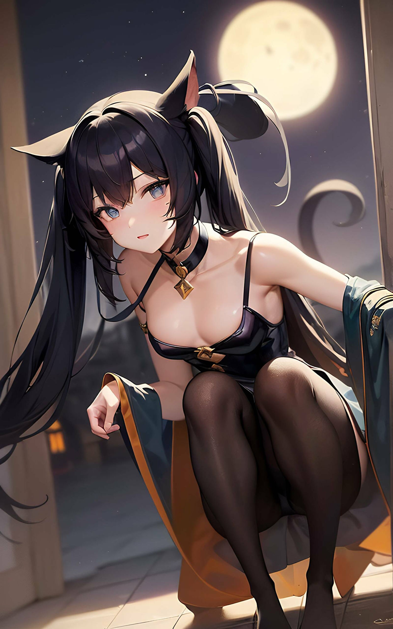 サンプル画像5:ハロウィンの魔法:猫耳娘たちの魅惑イラスト集3(STUDIOちまき) [d_473014]