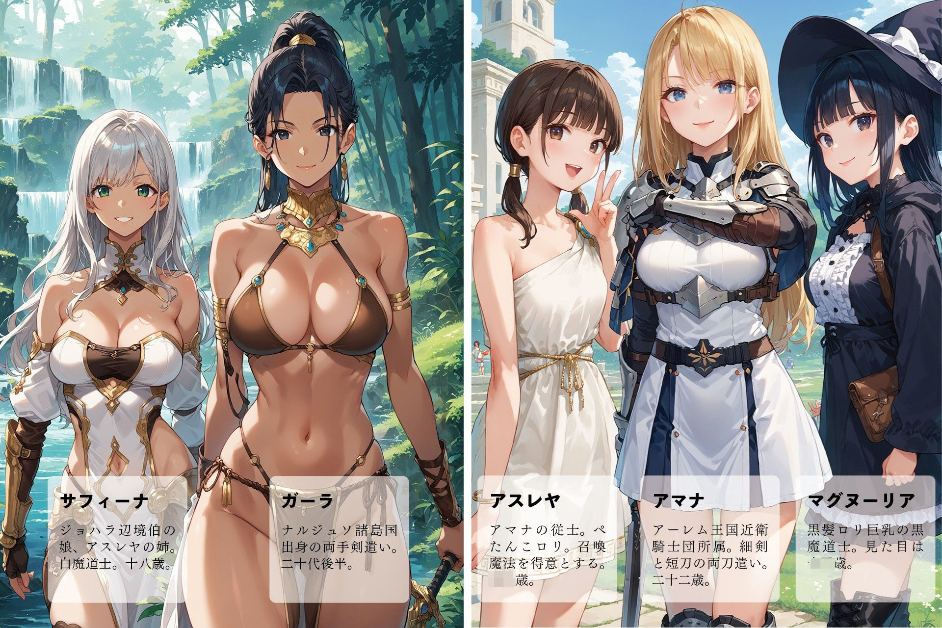 サンプル画像2:ふたなり剣士アマナと四人の戦乙女 第2巻(獨去書房) [d_473882]