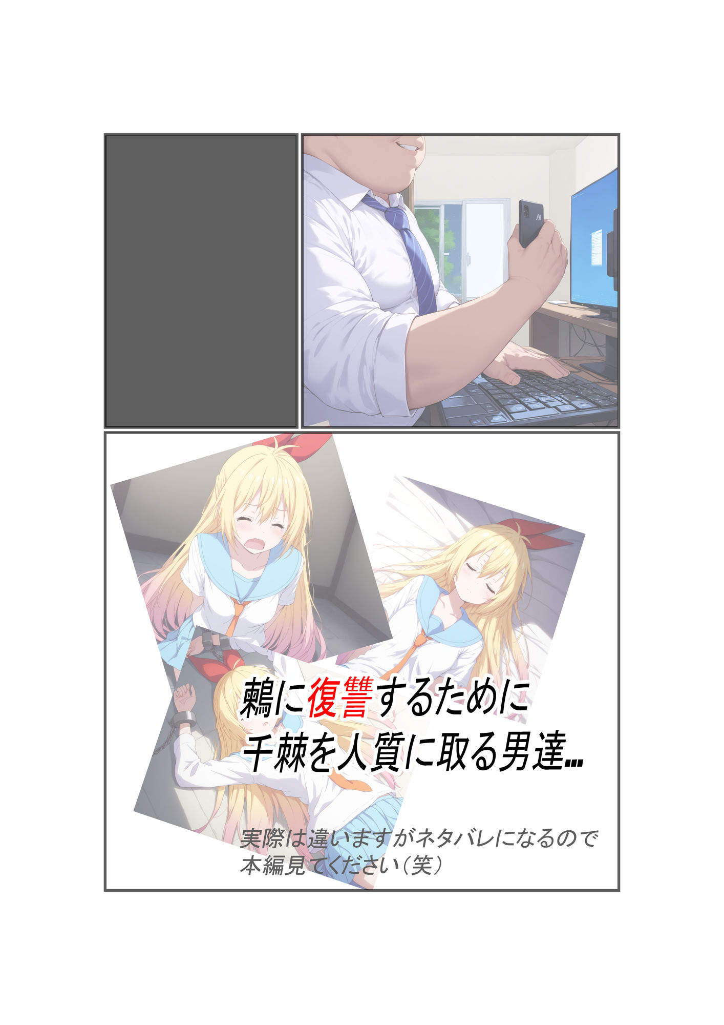 サンプル画像1:ニセ〇イ  AI同人誌  前編  〜白濁に染まる黒虎〜(MoyoBase) [d_474618]
