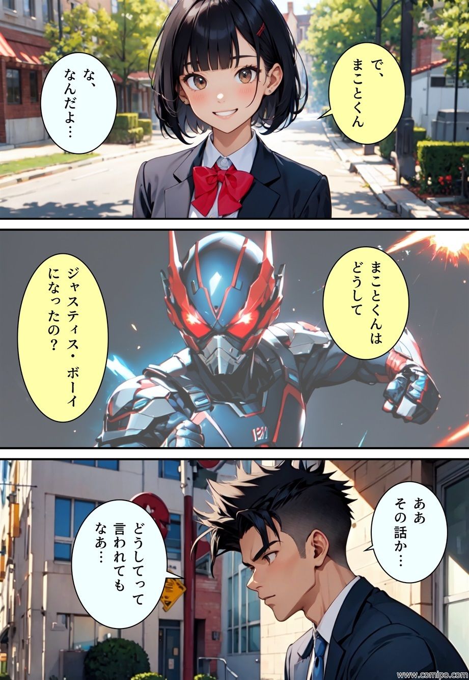 サンプル画像3:真・正義戦士ジャスティスボーイ 第7話「黒服兄妹とバニー・ガール（前編）」(真城のソフトハウス) [d_475747]