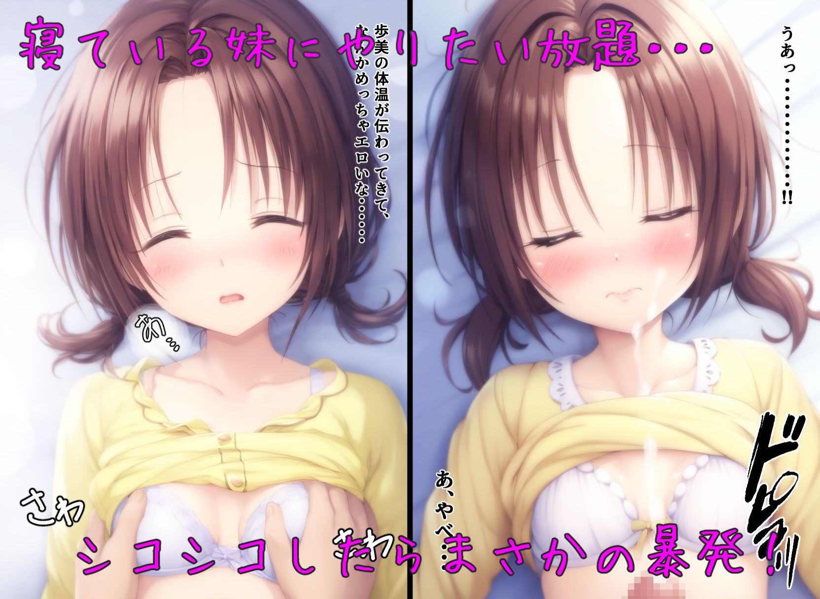 サンプル画像3:オナ禁で性欲が限界まで高まった結果、妹の寝込みを襲ってしまった件(ドグマの館) [d_476371]