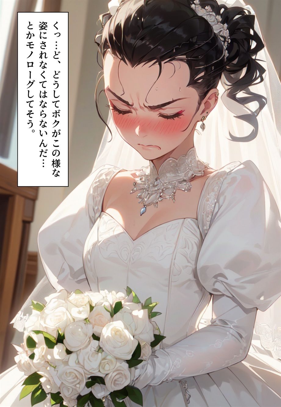 サンプル画像5:100円画集「ウェディング・ドレスパニック！新郎新婦にされた男たち、体験版＋おまけ」(真城のソフトハウス) [d_476399]