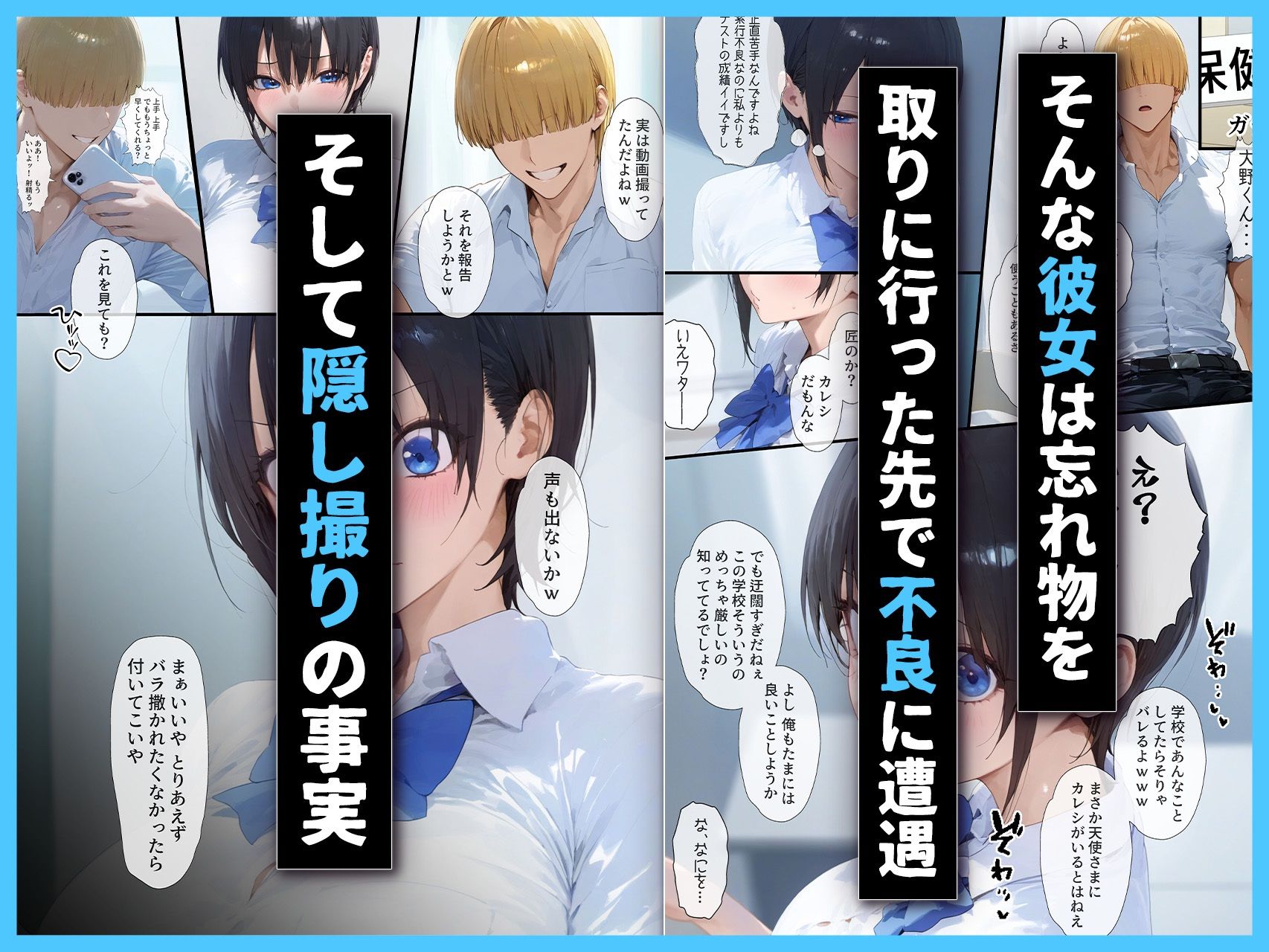 サンプル画像3:清楚彼女が不良に寝取られた話(???レディ) [d_479571]