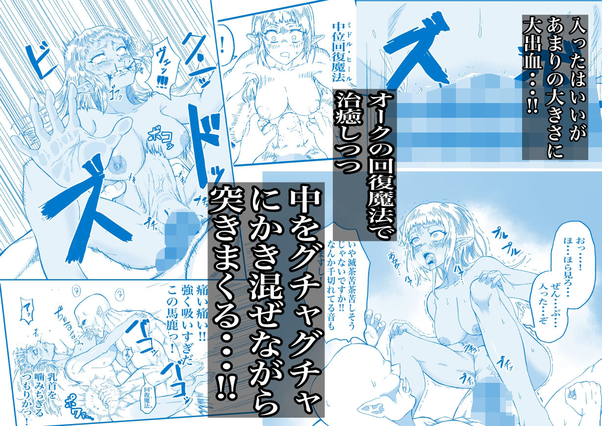 サンプル画像5:仲間のチ◯コがデカすぎて回復魔法をかけながらグチャグチャにされる(未確認精命体) [d_479708]