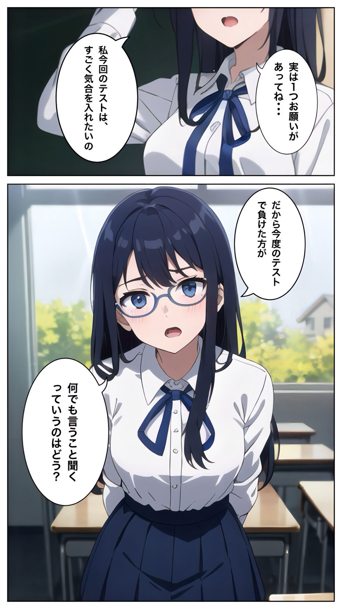 サンプル画像2:清楚なガリ勉美女にテストで勝ったからヤリたい放題した結果(コノコモアノコモ) [d_481099]