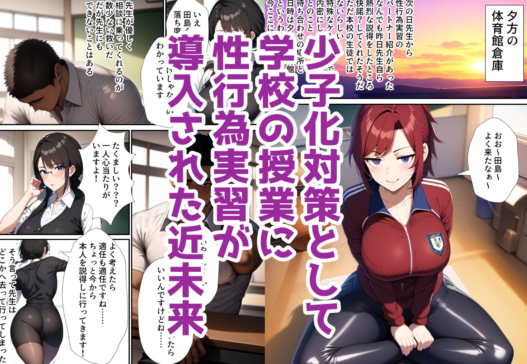 サンプル画像1:まんこも性格もガサツな体育の先生と性行為実習！(ドチャシコテクノロジー) [d_482060]