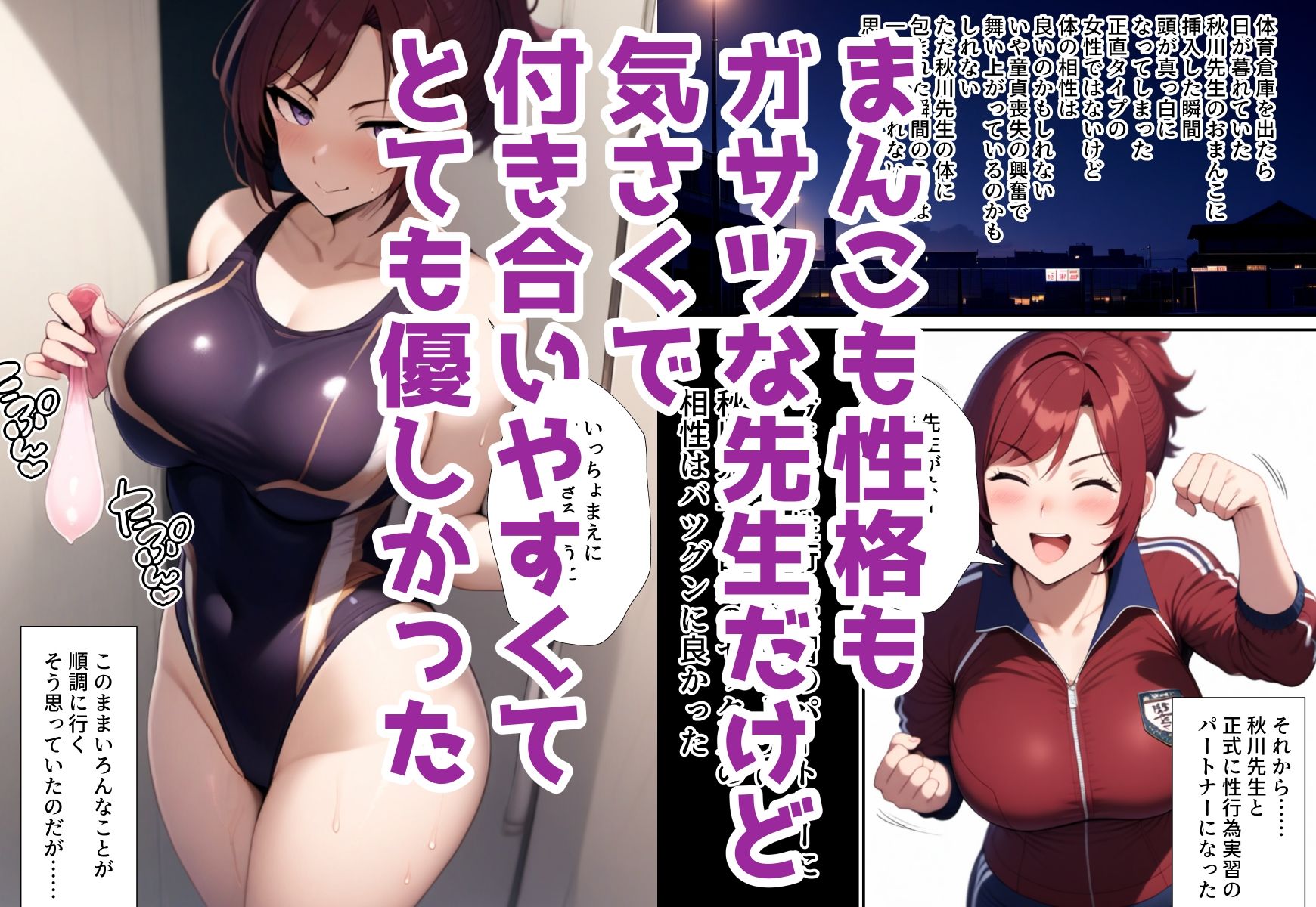 サンプル画像4:まんこも性格もガサツな体育の先生と性行為実習！(ドチャシコテクノロジー) [d_482060]