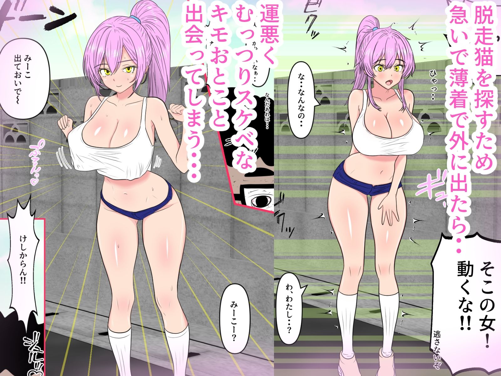 サンプル画像1:キモ男に体育倉庫にむりやり連れ込まれた場合・・【10時間の徹底調教スタート】(国分ぽん) [d_482405]