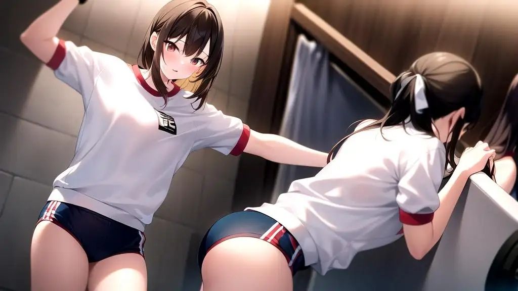 サンプル画像1:ブルマ少女のハード調教(AI kawaii girl) [d_482532]