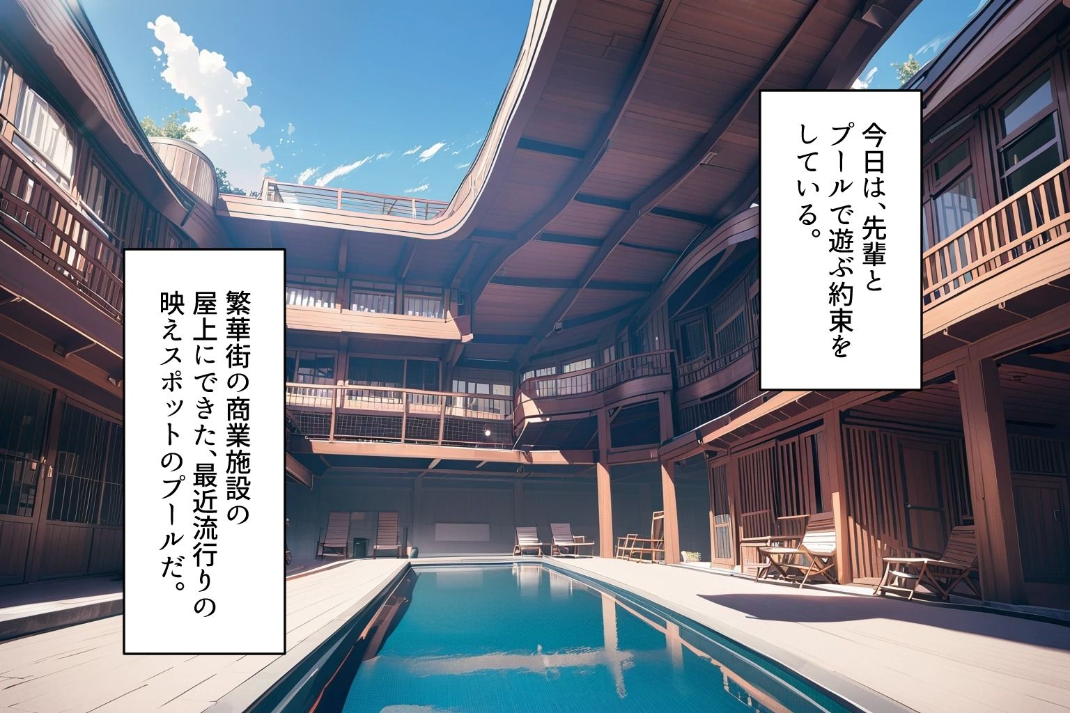 サンプル画像1:ぼっちの先輩にサークル勧誘された2  流行りのぷーるでデートの巻(フォーチュンヒル) [d_482796]