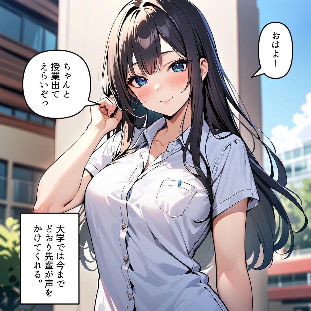 サンプル画像1:ぼっちの先輩にサークル勧誘された7  先輩と薄着ハイキングの巻(フォーチュンヒル) [d_482816]