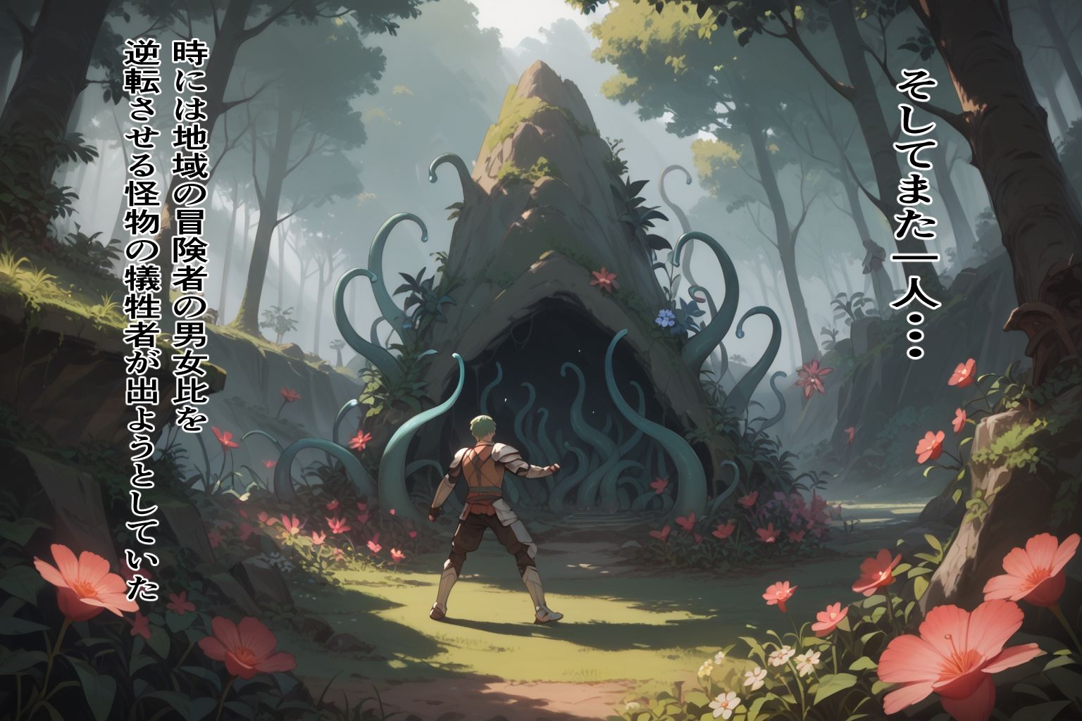 サンプル画像4:異世界でもイキたい TS冒険者孕ませ編(AIシコリえっち) [d_482944]