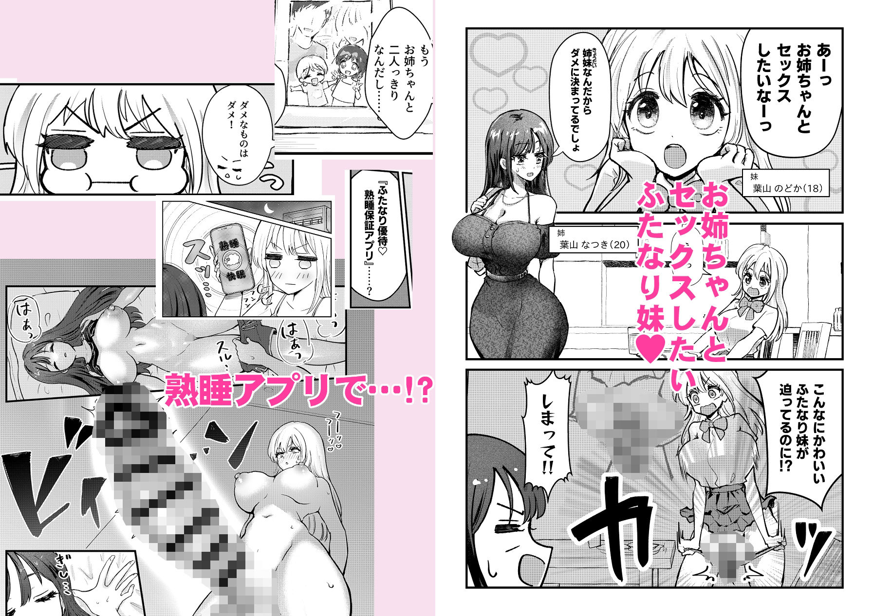 サンプル画像1:ふたなり妹が大好きなお姉ちゃんを睡眠姦する話(バニバニ) [d_484320]