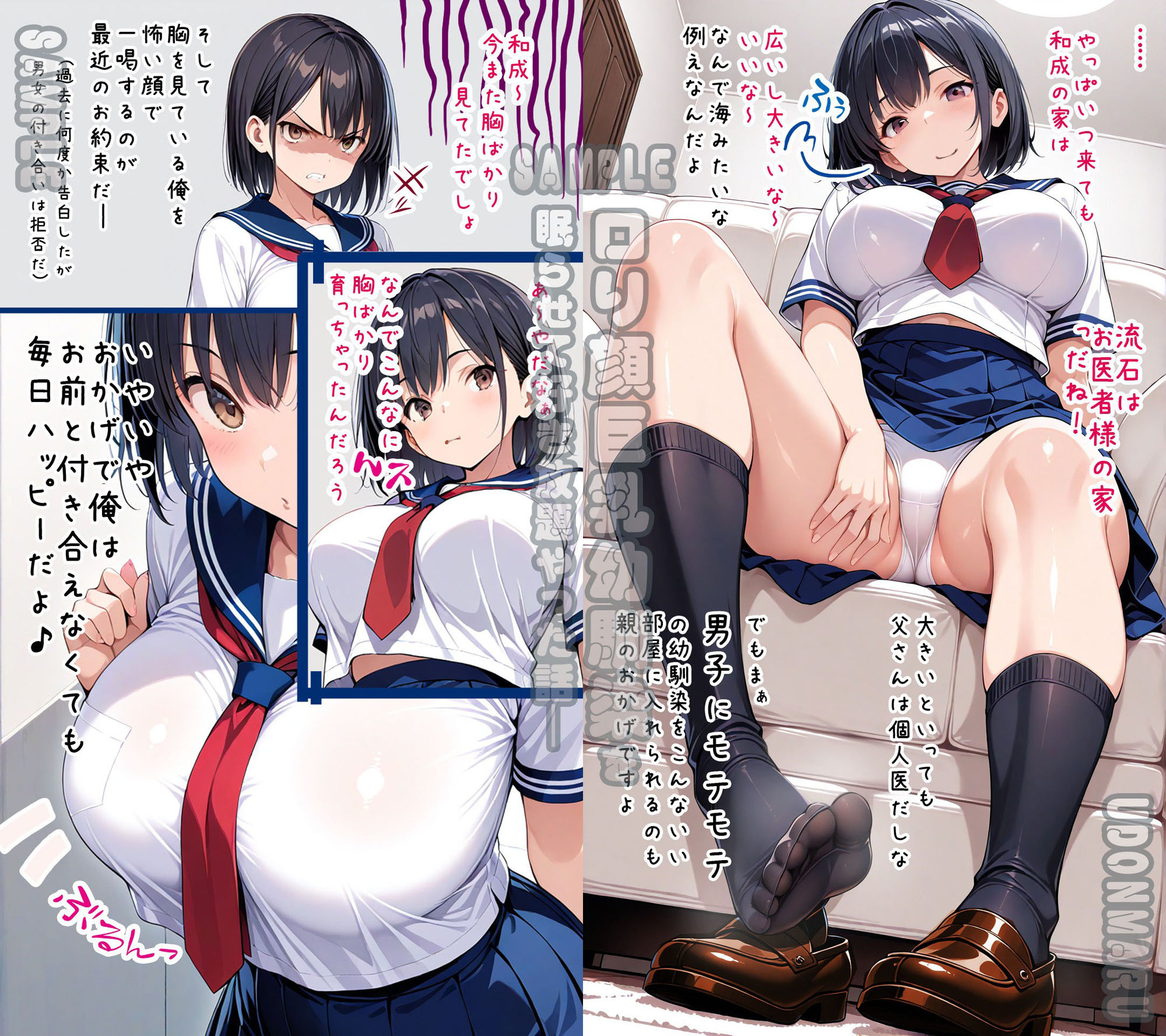 サンプル画像2:ロリ顔巨乳幼馴染を眠らせて好き放題やった話(うどん丸) [d_487163]