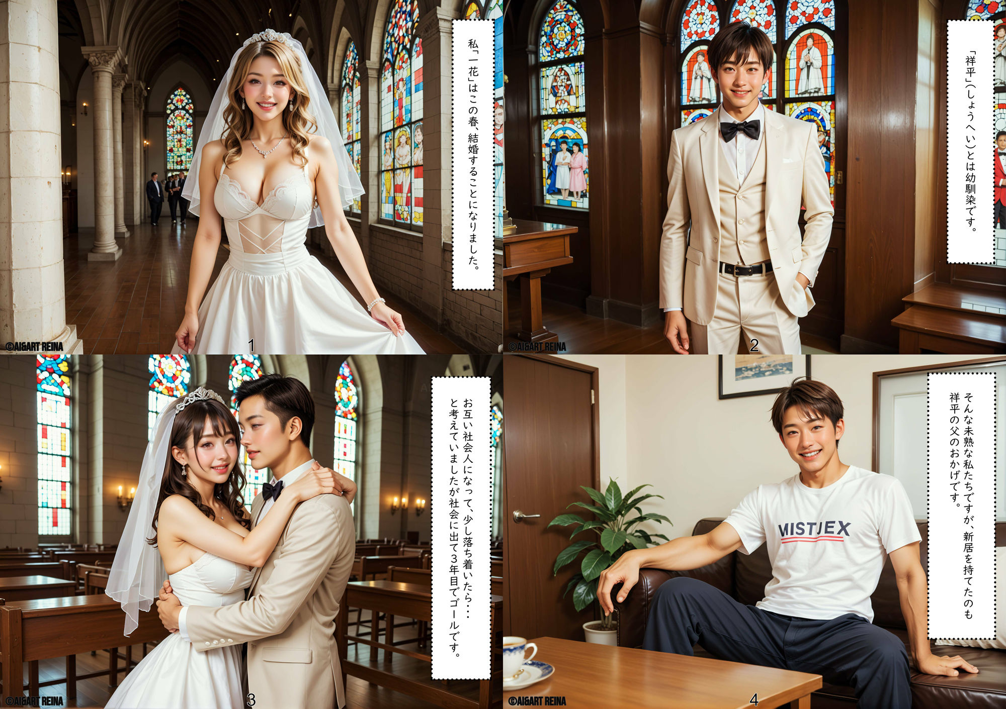 サンプル画像1:義父と新妻〜背徳の快楽〜＜一花＞No.01〜07（実写系）(AI＆ART Reina) [d_487428]