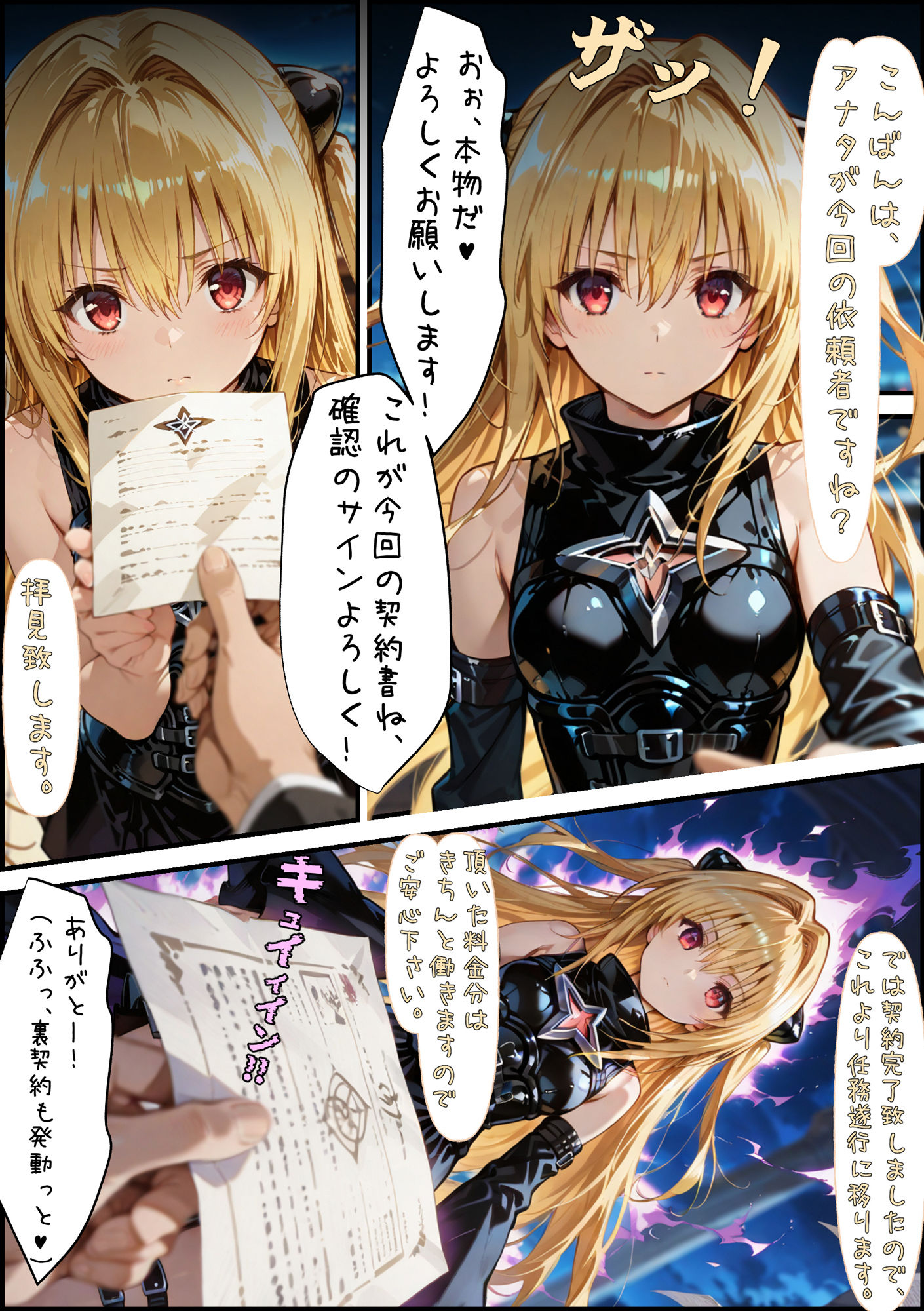 サンプル画像3:ヤ◯堕ち洗脳契約(ガーネット) [d_488358]