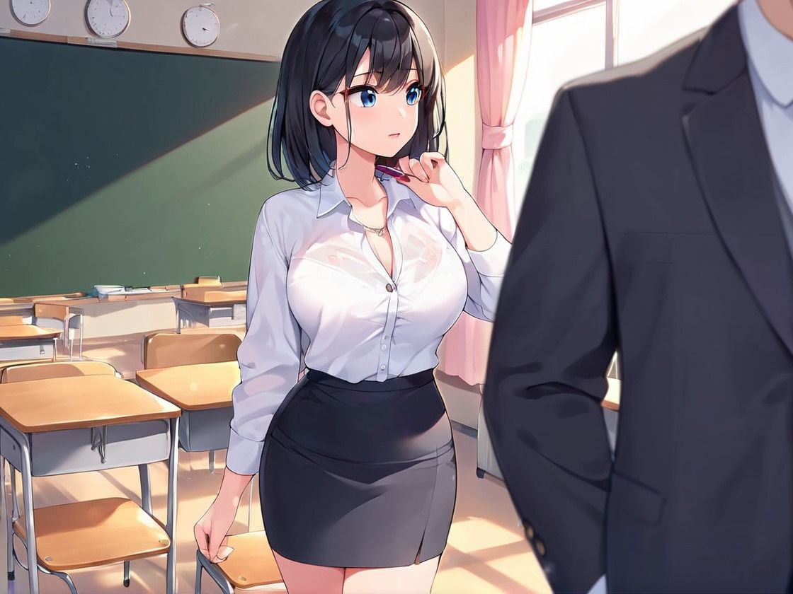 サンプル画像1:24歳若妻新任教師が、男子生徒たちに寝取られまくり！？？(抜けるAK出版) [d_488455]