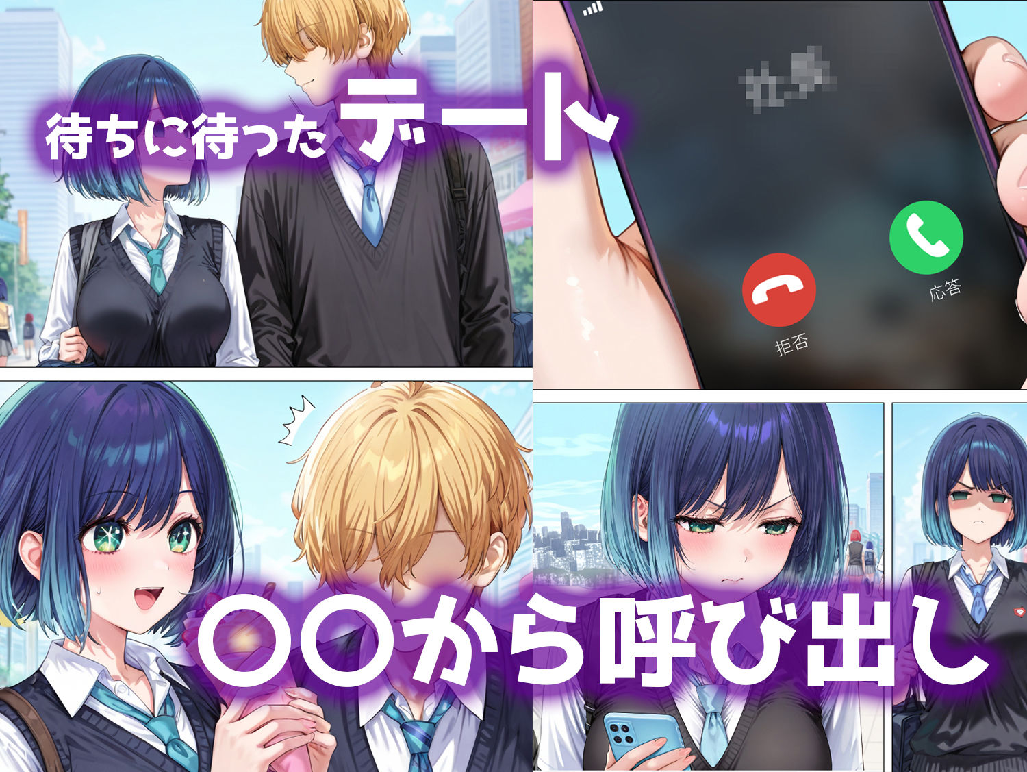 サンプル画像1:〇〇からの着信 デート没収・分からせレッスン(AI魔法おじさん) [d_489441]