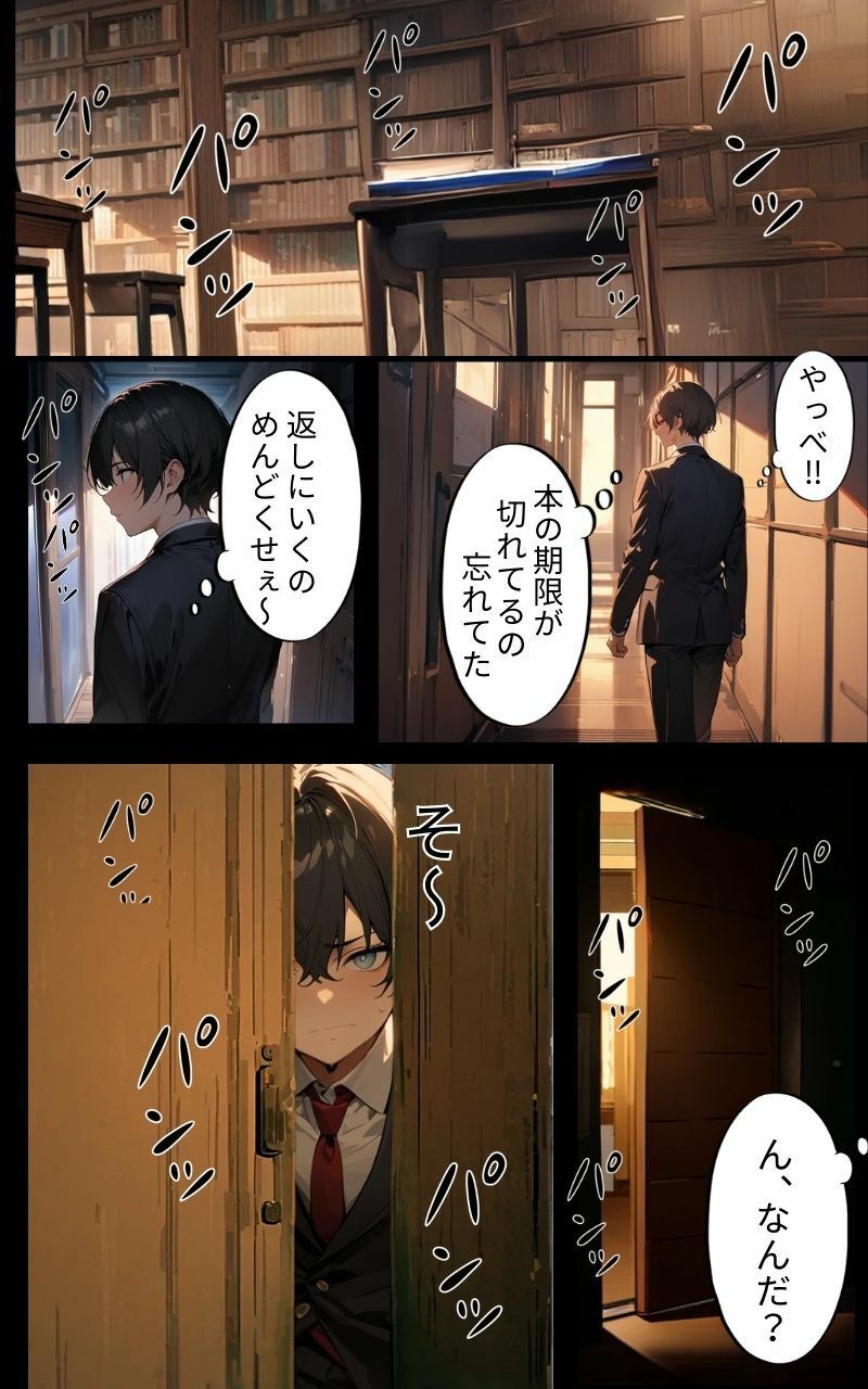 サンプル画像2:無口な図書子さんは真っ黒な瞳で男性を虜にして食べてます(えいちな時間) [d_490149]