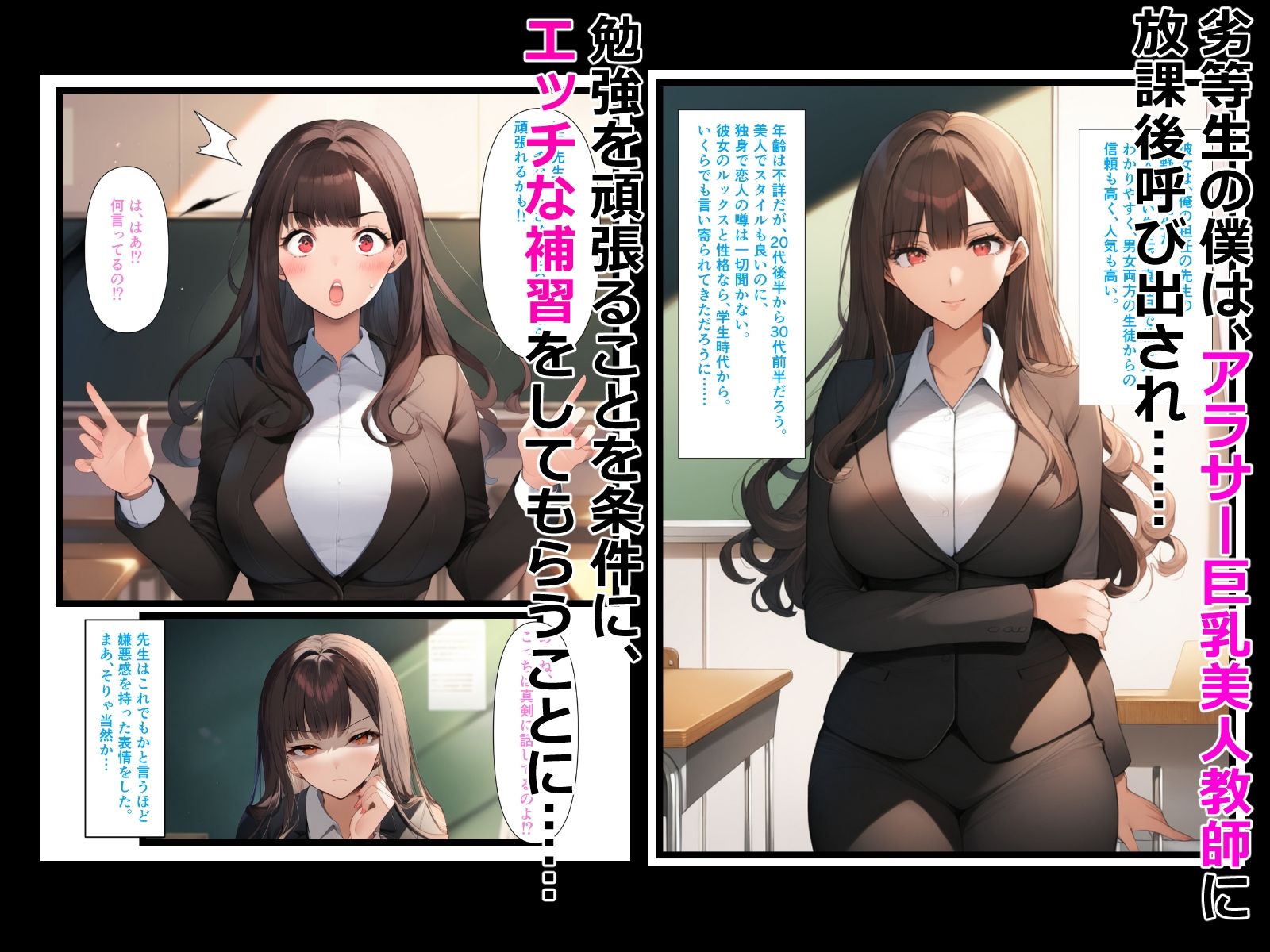 サンプル画像1:アラサー巨乳美人教師とご褒美らぶらぶえっちする話(ぬぽぬぽらぼ) [d_493214]