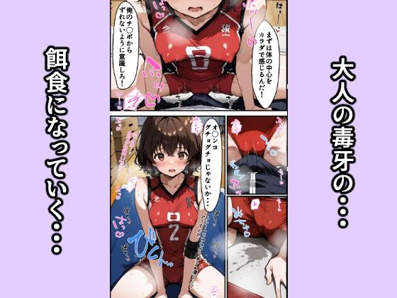 サンプル画像2:バレー部女子はコーチと内緒の体幹トレーニングをやっている(AI玩具) [d_493551]