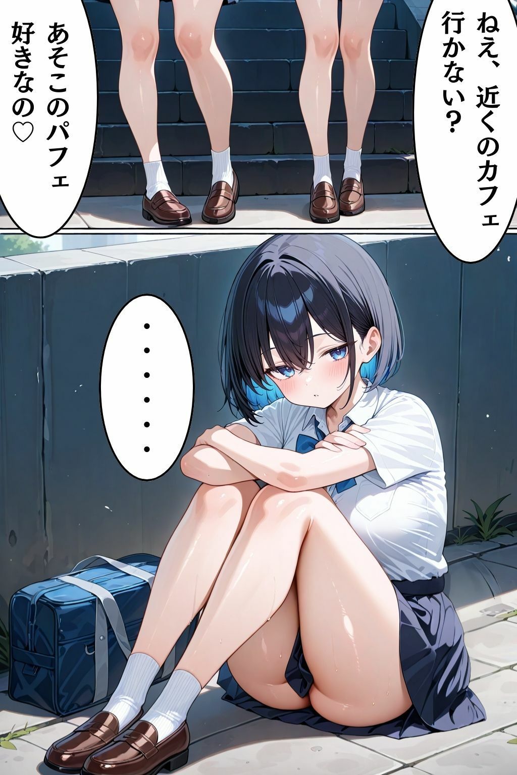 サンプル画像1:ひとりぼっちのあの娘が脱いだら 〜巨乳JKを押し倒して〜(Future Ink Studio) [d_494676]