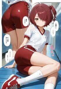 サンプル画像1:文芸部1年の。。。こまりちかです。（体操着）(らばーだっく) [d_497602]