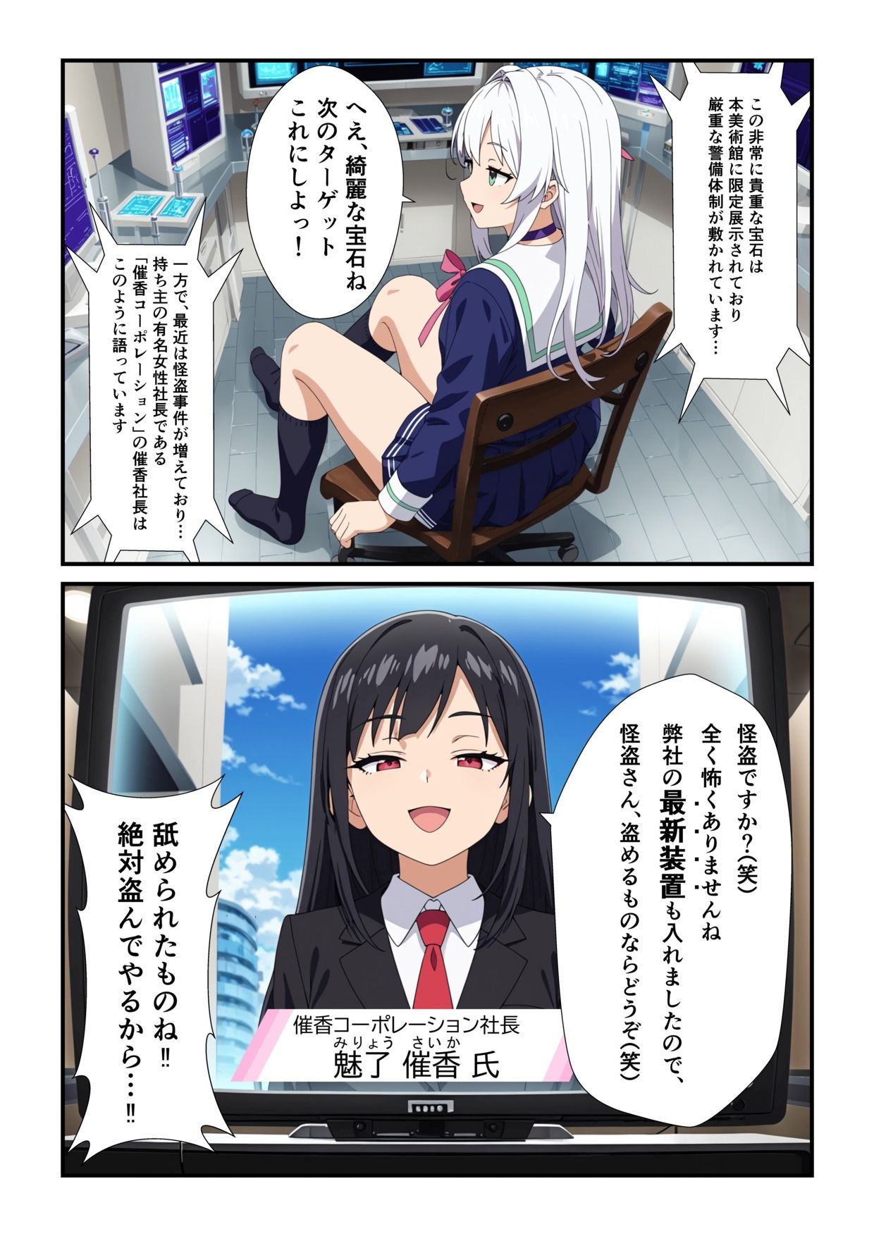 サンプル画像3:美少女怪盗 催〇クロロホルム奴●(スリープクロロちゃん) [d_498416]