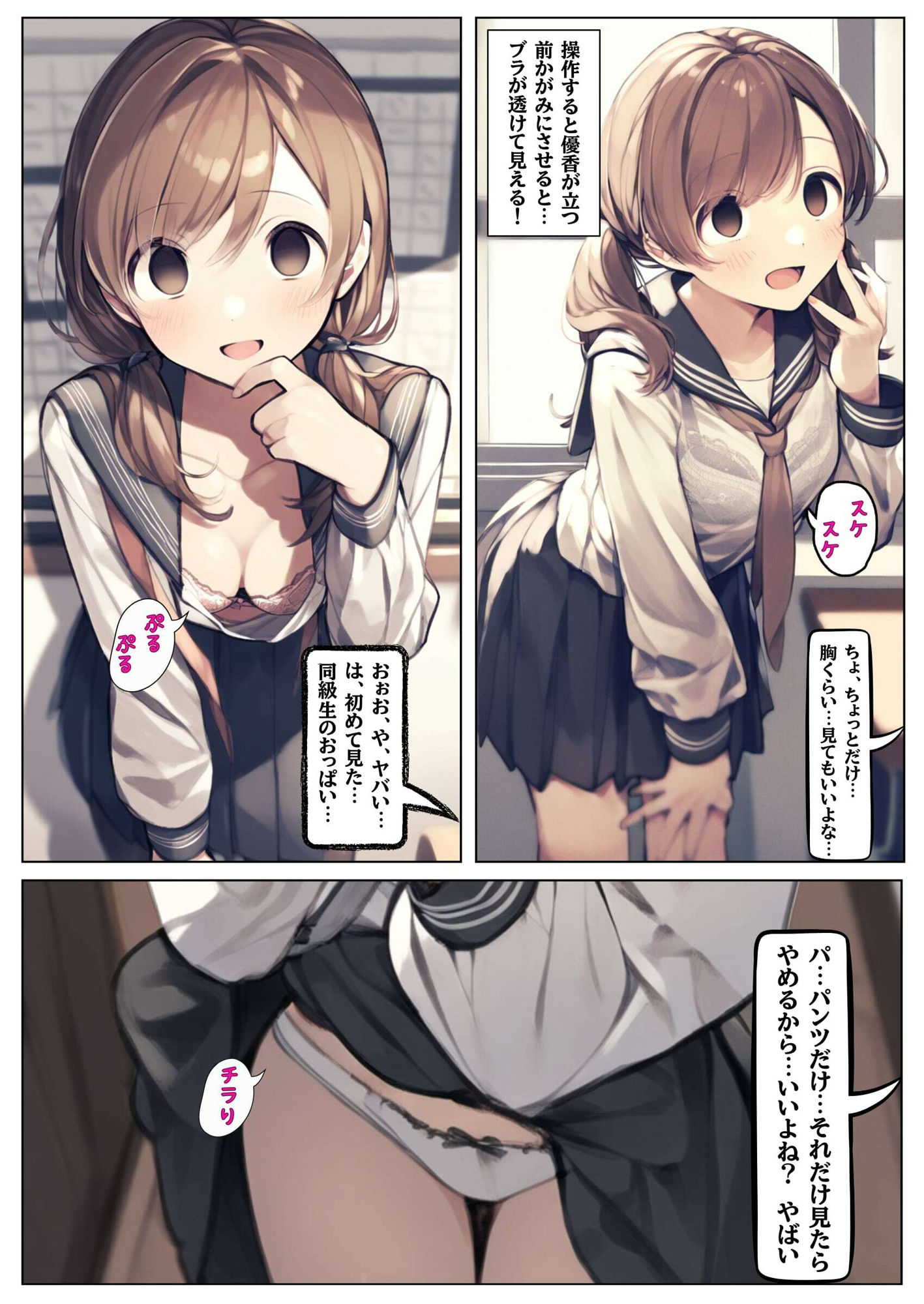 サンプル画像4:時間停止＆催●のアプリ〜女子生徒を孕ませちゃう〜【本編＋イラスト131枚】(撮影記録イラスト係) [d_498606]