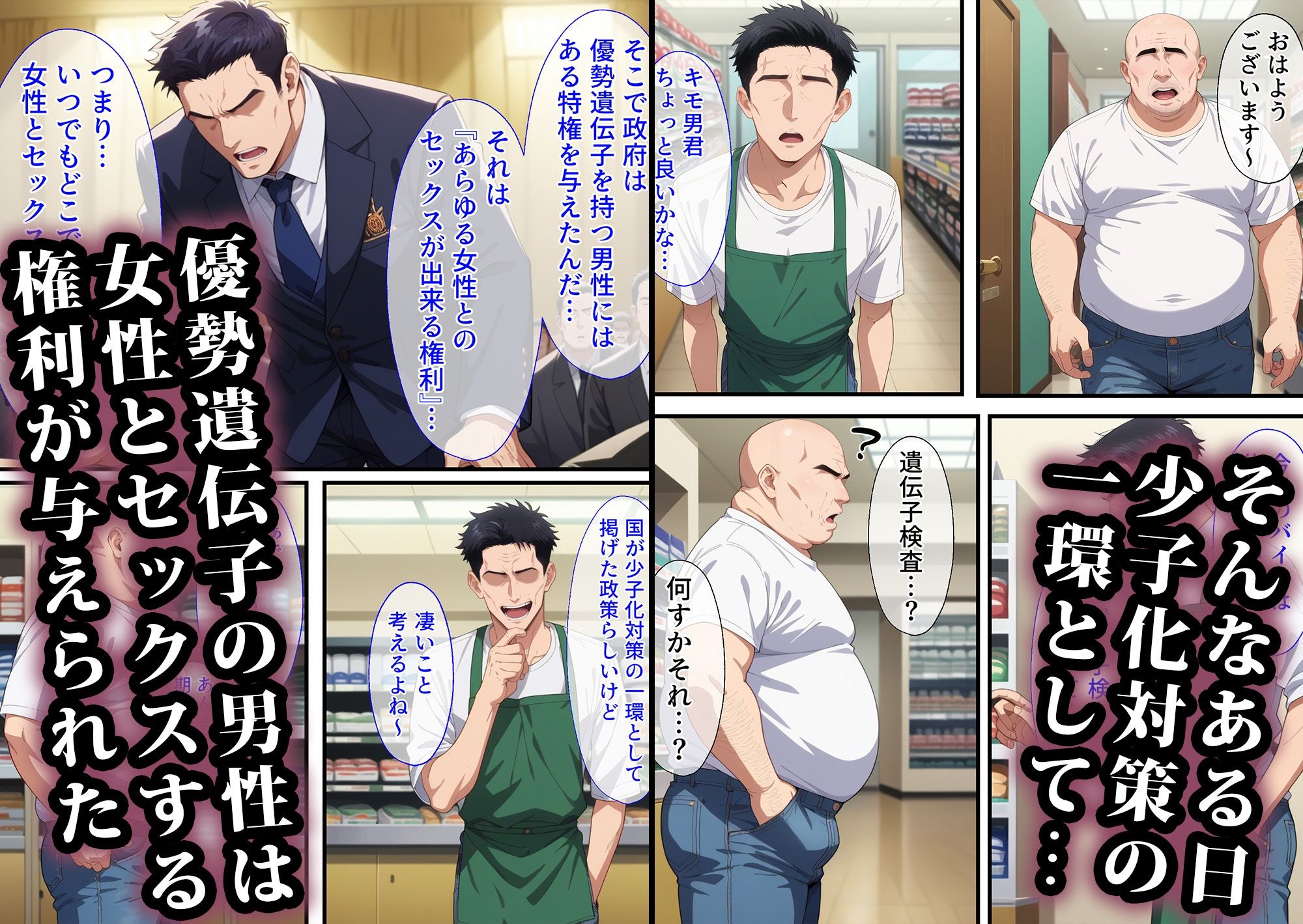 サンプル画像2:少子化対策で最強遺伝子のキモおじが種付けした結果〜高飛車な女編(エロエロ天国) [d_500735]