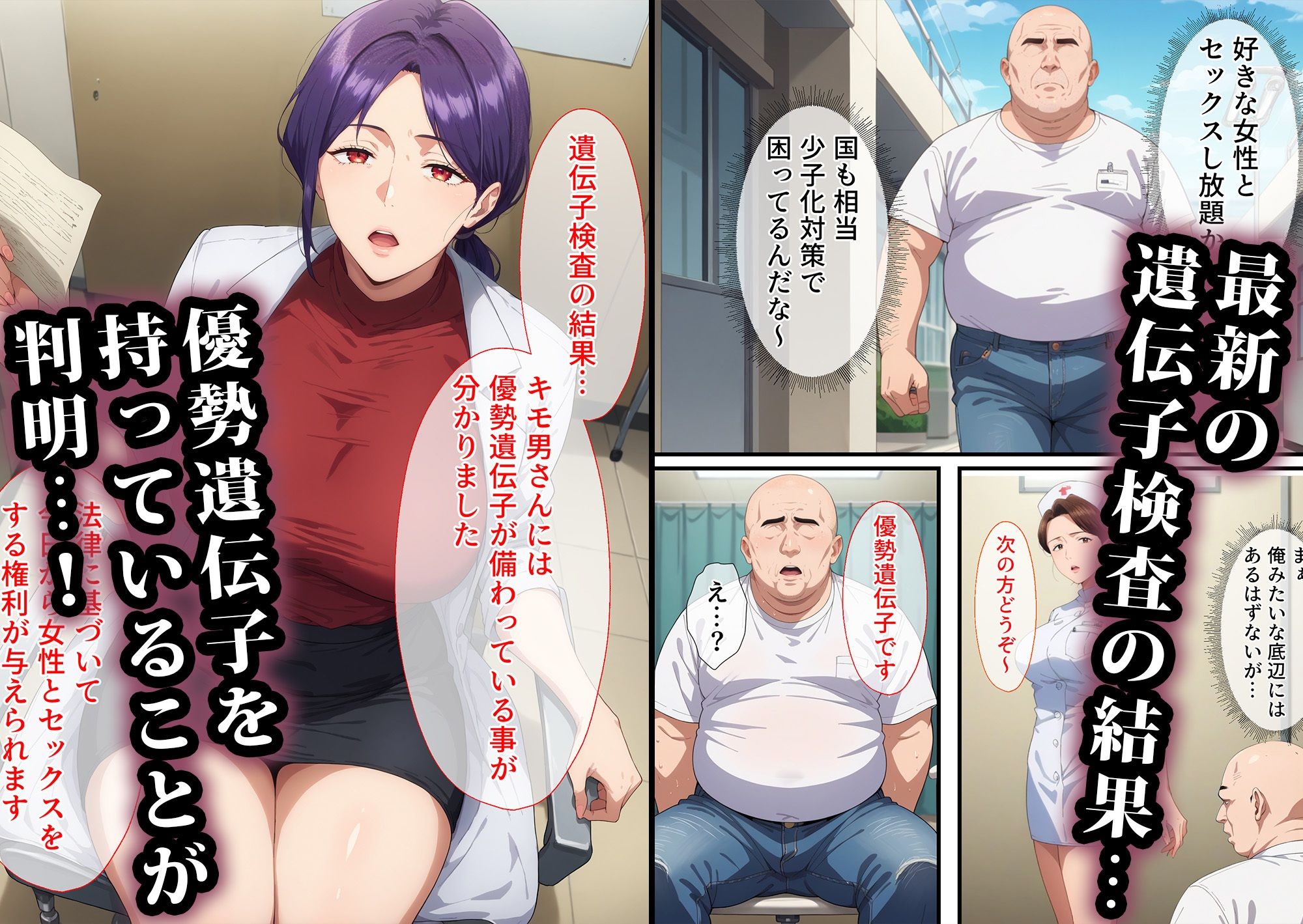 サンプル画像3:少子化対策で最強遺伝子のキモおじが種付けした結果〜高飛車な女編(エロエロ天国) [d_500735]