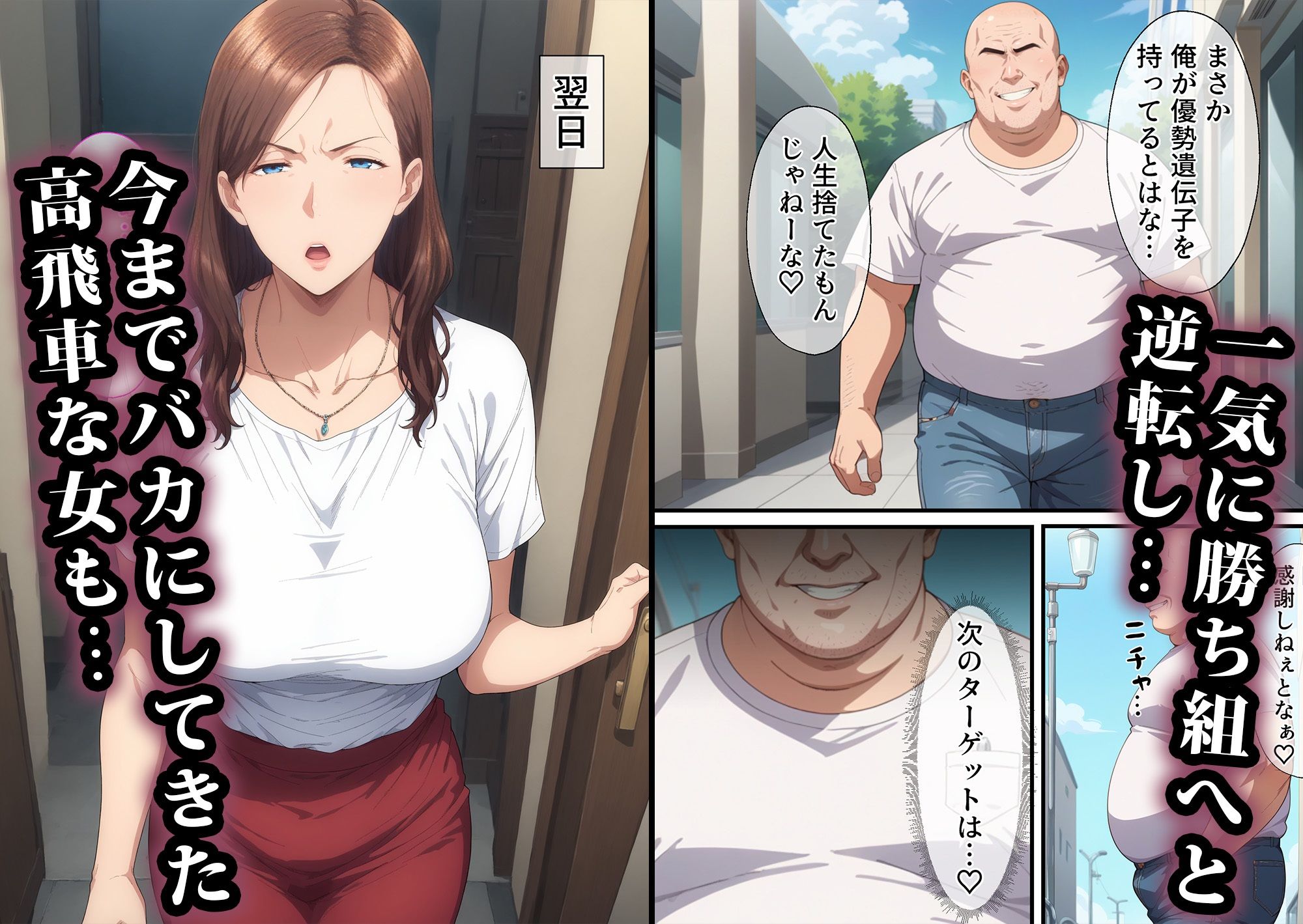 サンプル画像5:少子化対策で最強遺伝子のキモおじが種付けした結果〜高飛車な女編(エロエロ天国) [d_500735]