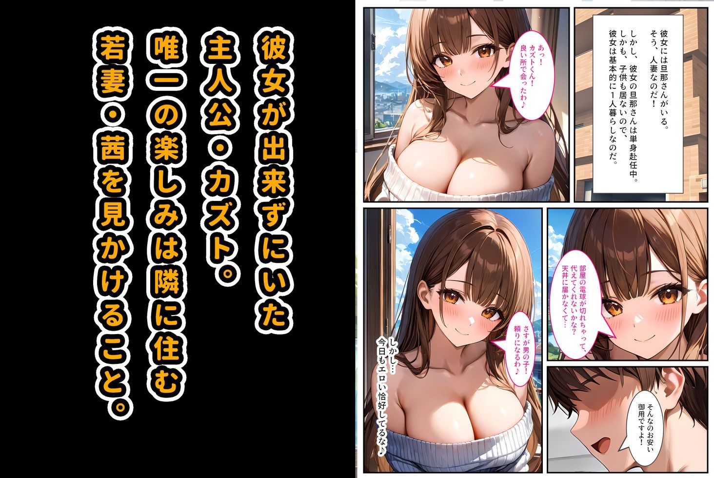 サンプル画像1:無防備な巨乳妻〜無理矢理、犯したらオナホになりました〜(StudioSR) [d_502466]