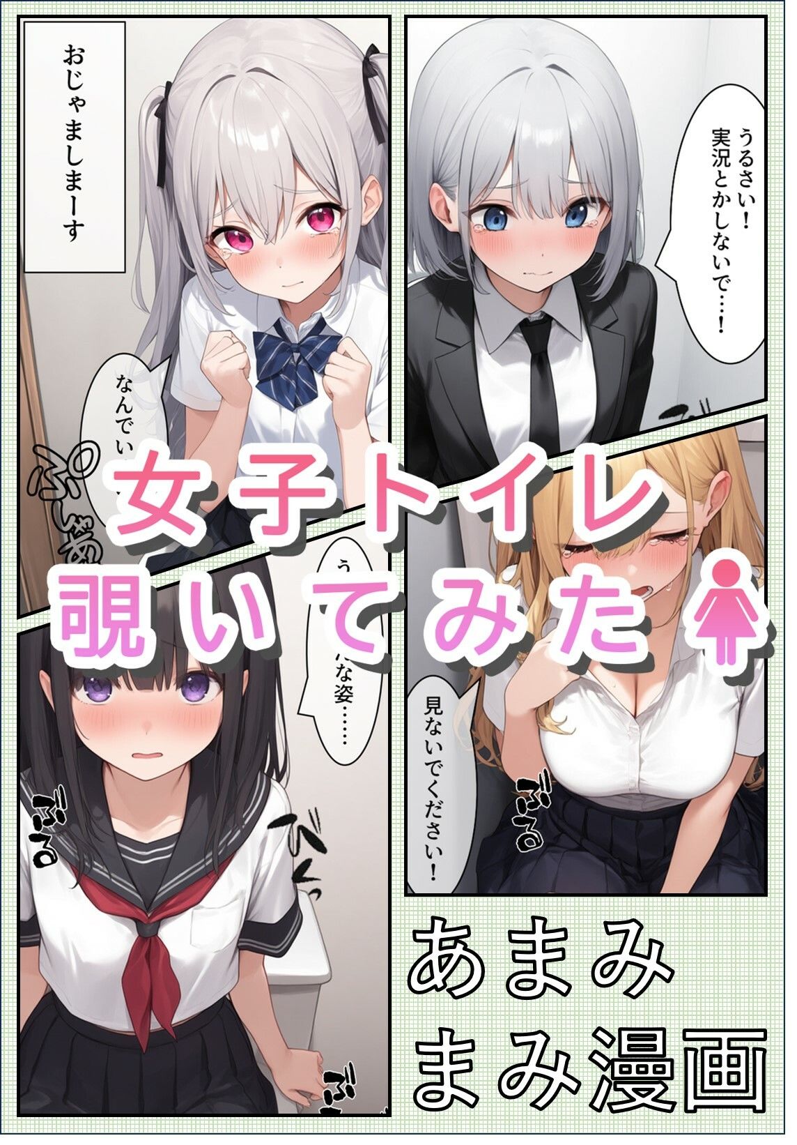 サンプル画像1:女子トイレ覗いてみたら 1(あまみまみ漫画) [d_504634]